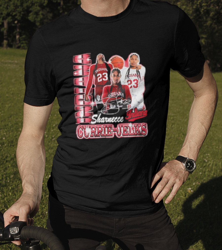 Sharnecce Currie-Jelks Indiana Hoosiers Basketball 23 Red Jersey 90s T-Shirt