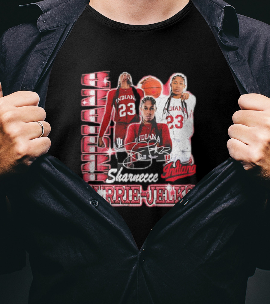 Sharnecce Currie-Jelks Indiana Hoosiers Basketball 23 Red Jersey 90s T-Shirt