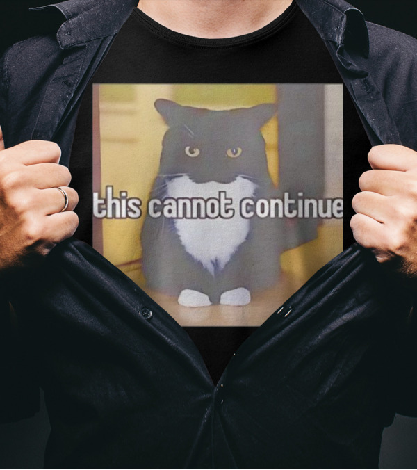 This Cannot Continue Angry Cat T-Shirt