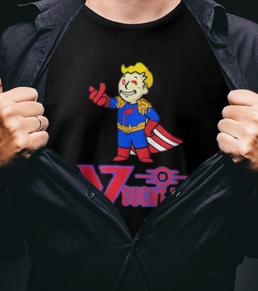 Vought Tec Homelander Vault Boy Crossover Image T-Shirt