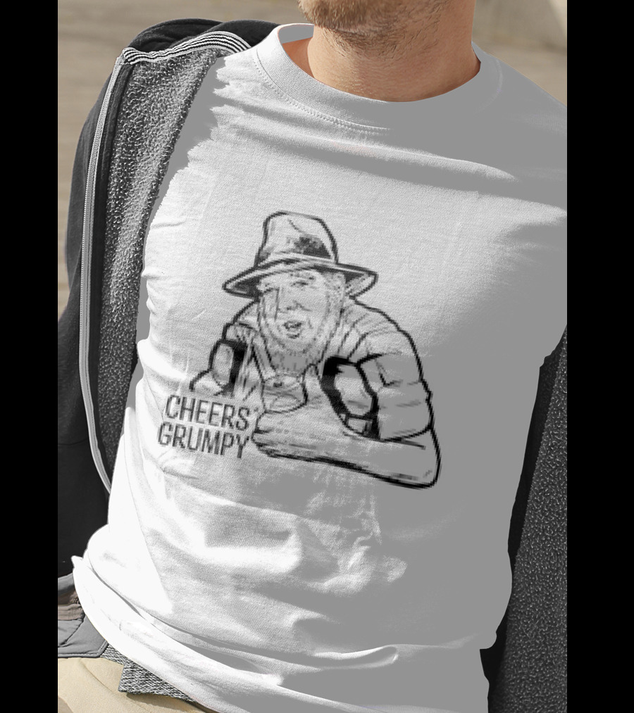 Cheers Grumpy Bearded Hat Man Double Thumbs Up T-Shirt