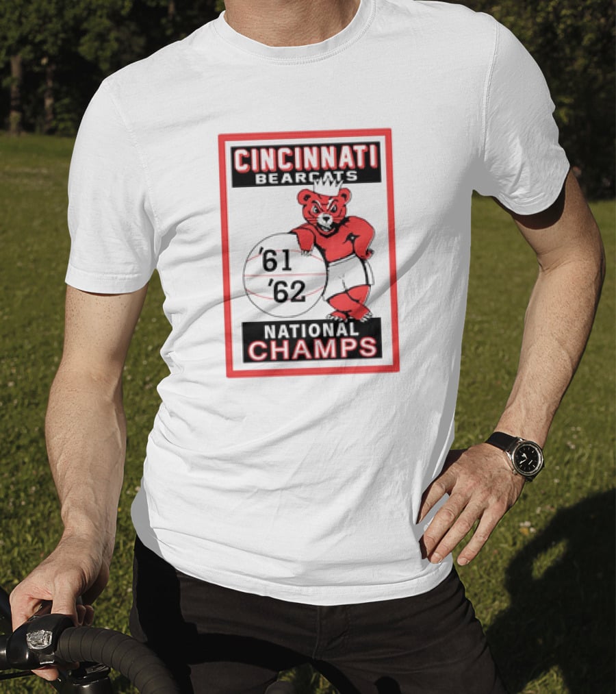 Cincinnati Bearcats 1961 1962 Basketball National Champs Retro T-Shirt