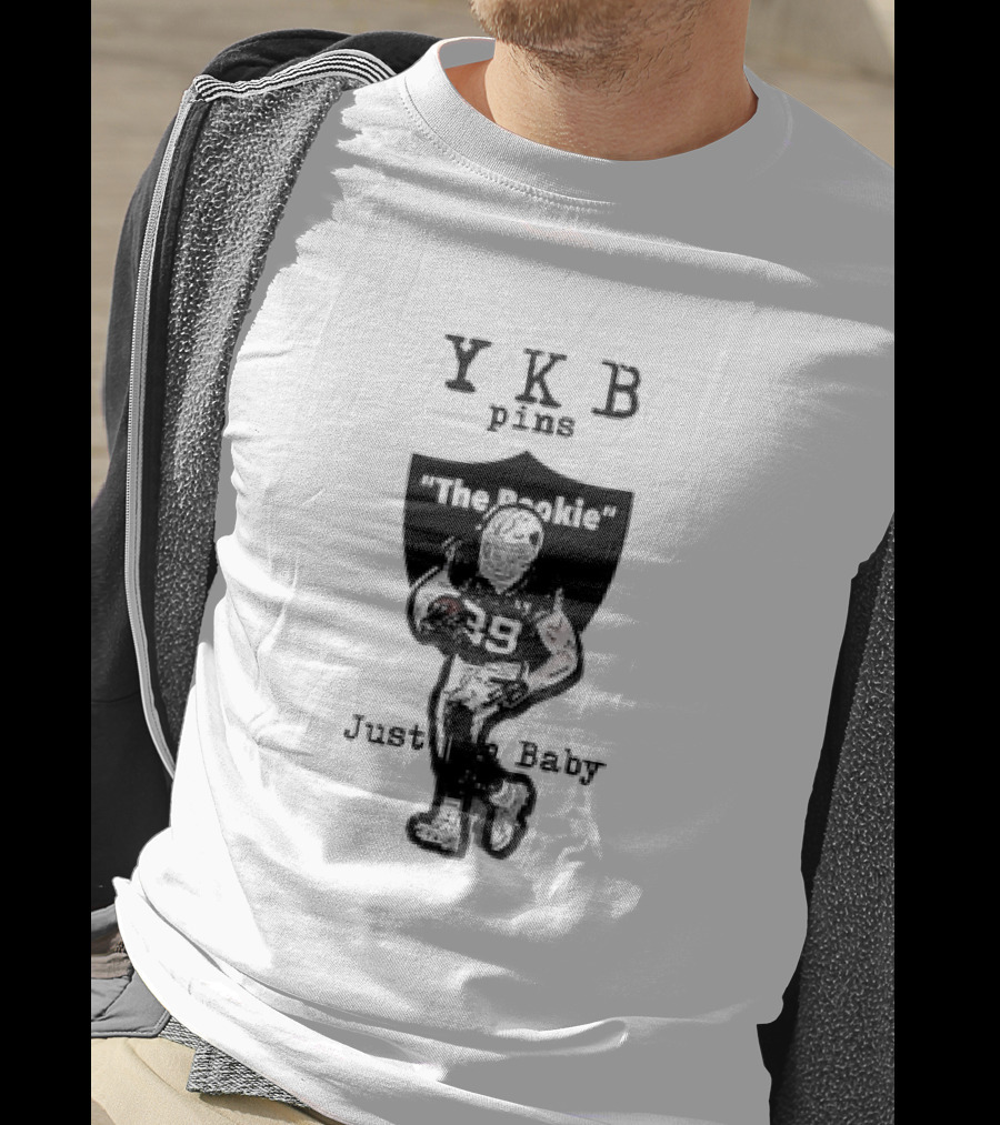 YKB Pins The Rookie Just Baby Las Vegas Raiders T-Shirt