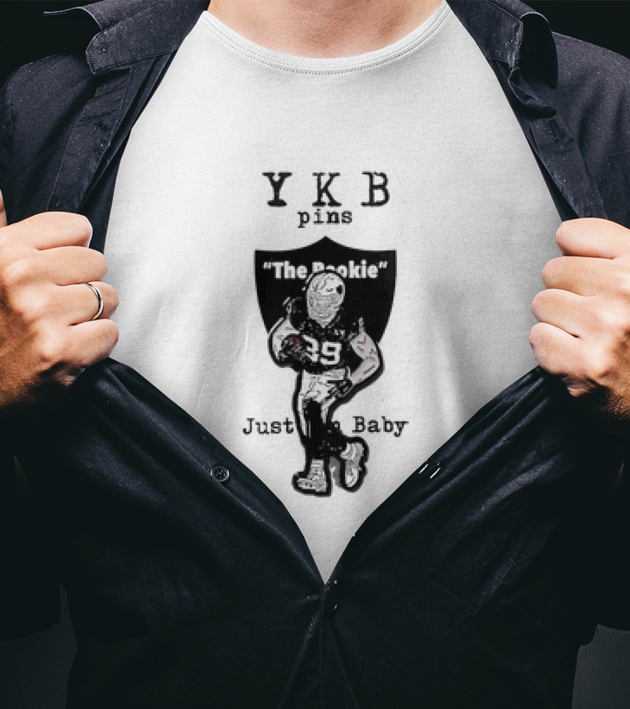 YKB Pins The Rookie Just Baby Las Vegas Raiders T-Shirt