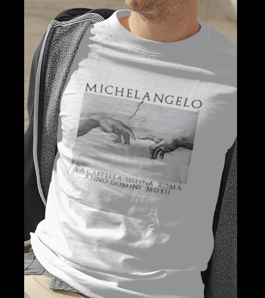 Michelangelo La Cappella Sistina Roma Anno Domini MDXII Creation Of Adam T-Shirt