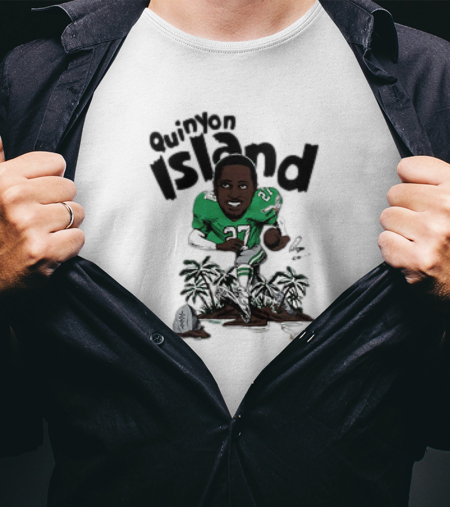 Quinyon Island Philadelphia Eagles Caricature T-Shirt