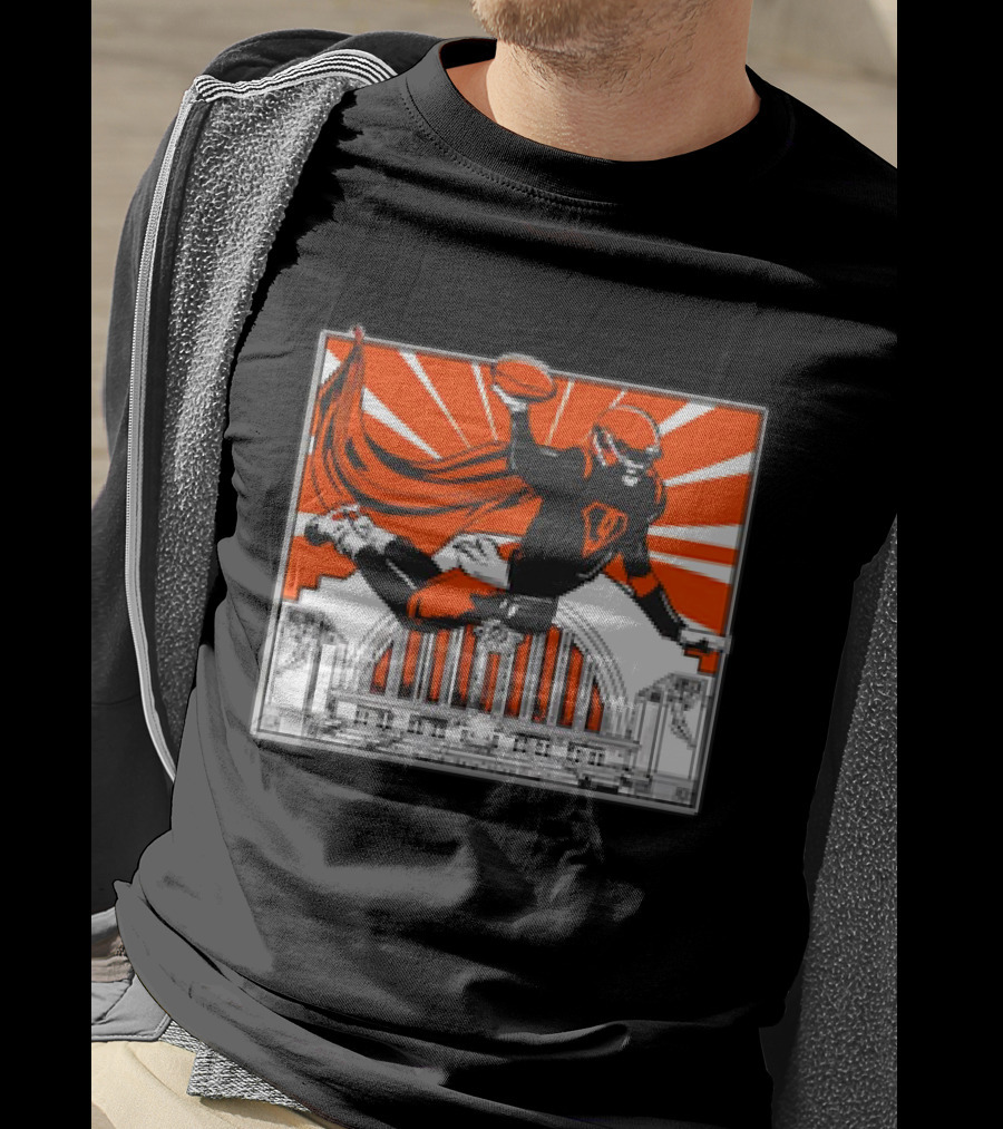 Cincinnati Bengals Superhero Joe Burrow Union Terminal Fan T-Shirt