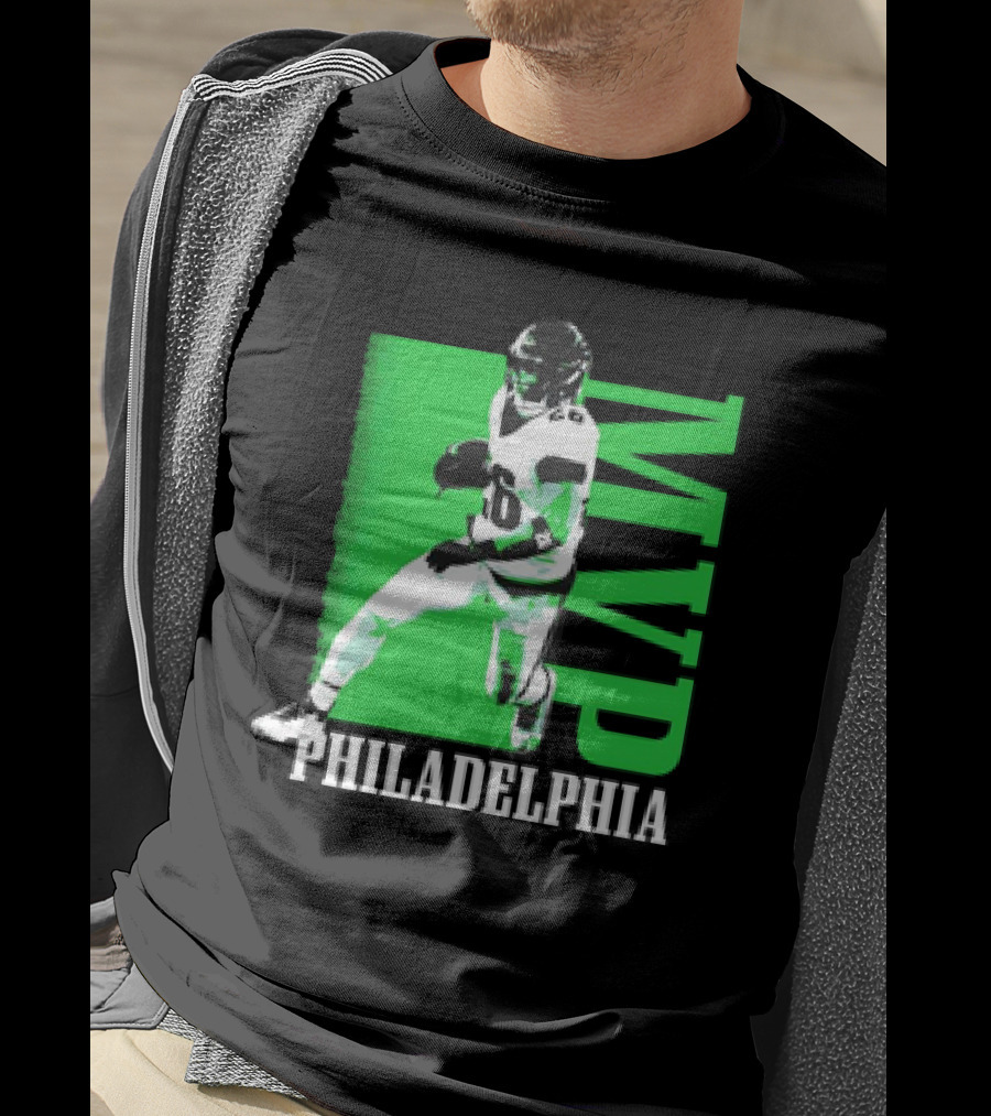 Philadelphia MVP Football Player Green Highlight T-Shirt
