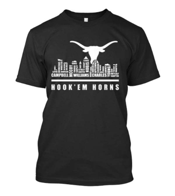 Texas Longhorns Hook Em Horns 2025 Campbell McCoy Williams Nobis Young Charles T-Shirt