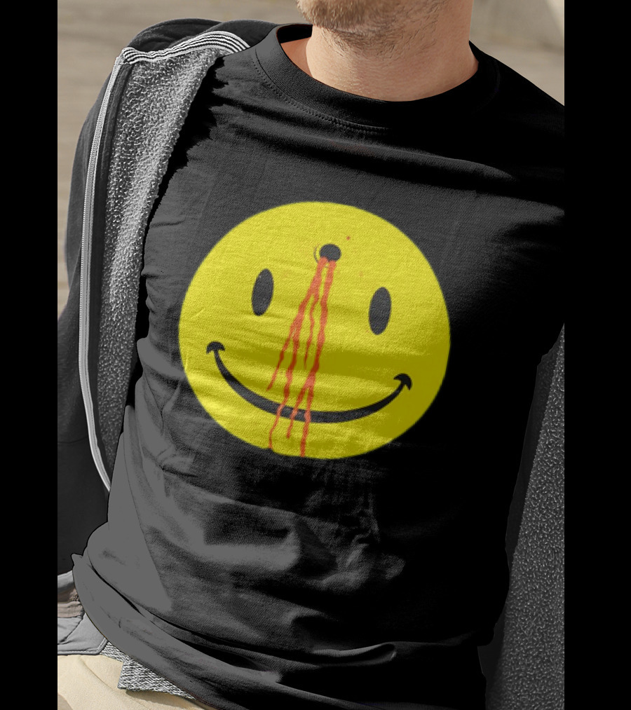 Wild Oats Shot Smiley Face Grunge T-Shirt