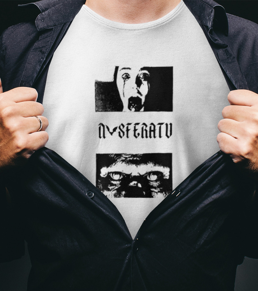 Nosferatu Classic Horror Vampire Face And Eyes T-Shirt