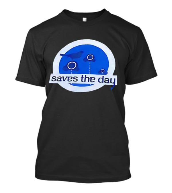Saves The Day Bird Circular Icon Blue Background T-Shirt