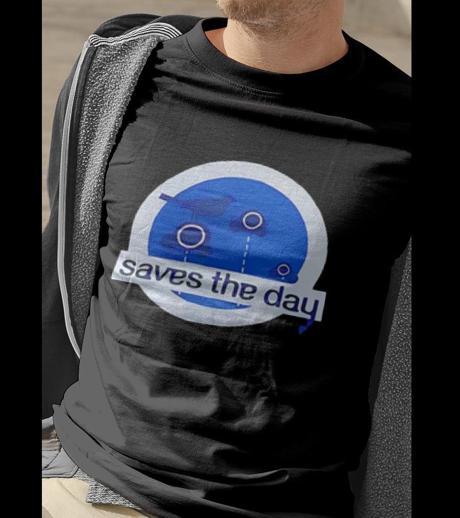 Saves The Day Bird Circular Icon Blue Background T-Shirt