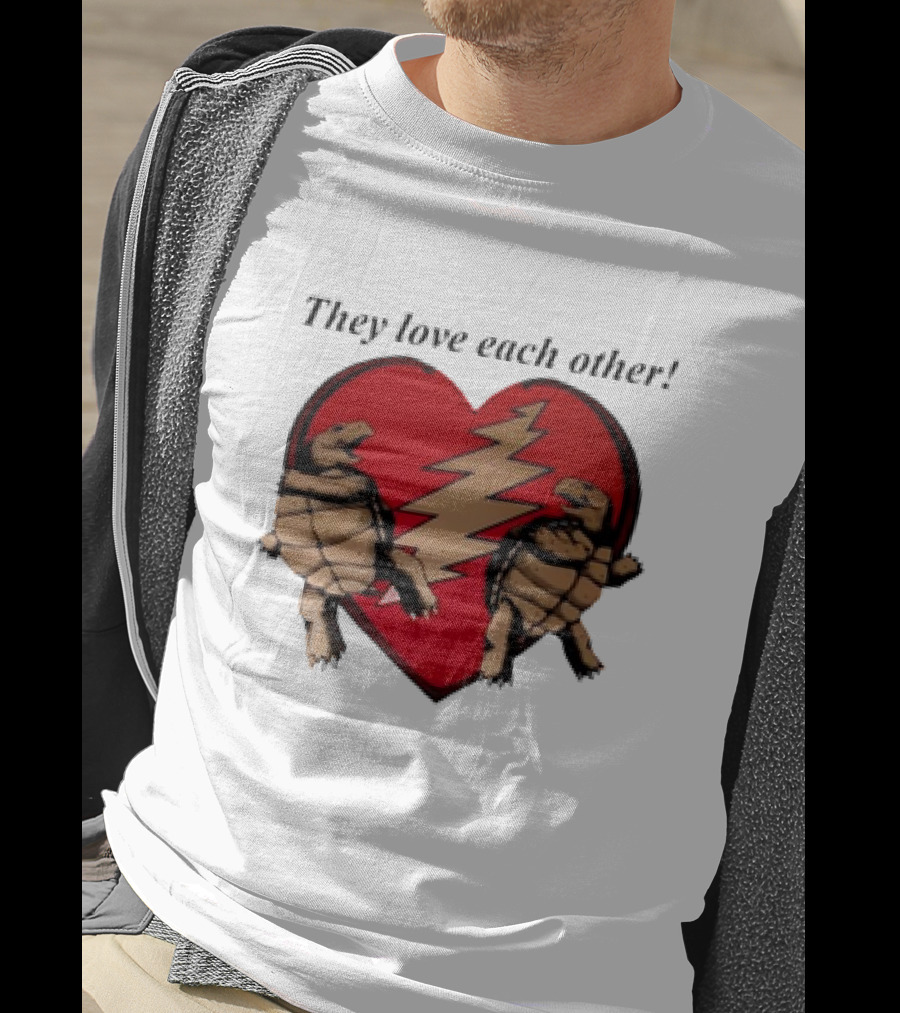 They Love Each Other Grateful Dead Heart Tortoises Valentine's Day T-Shirt