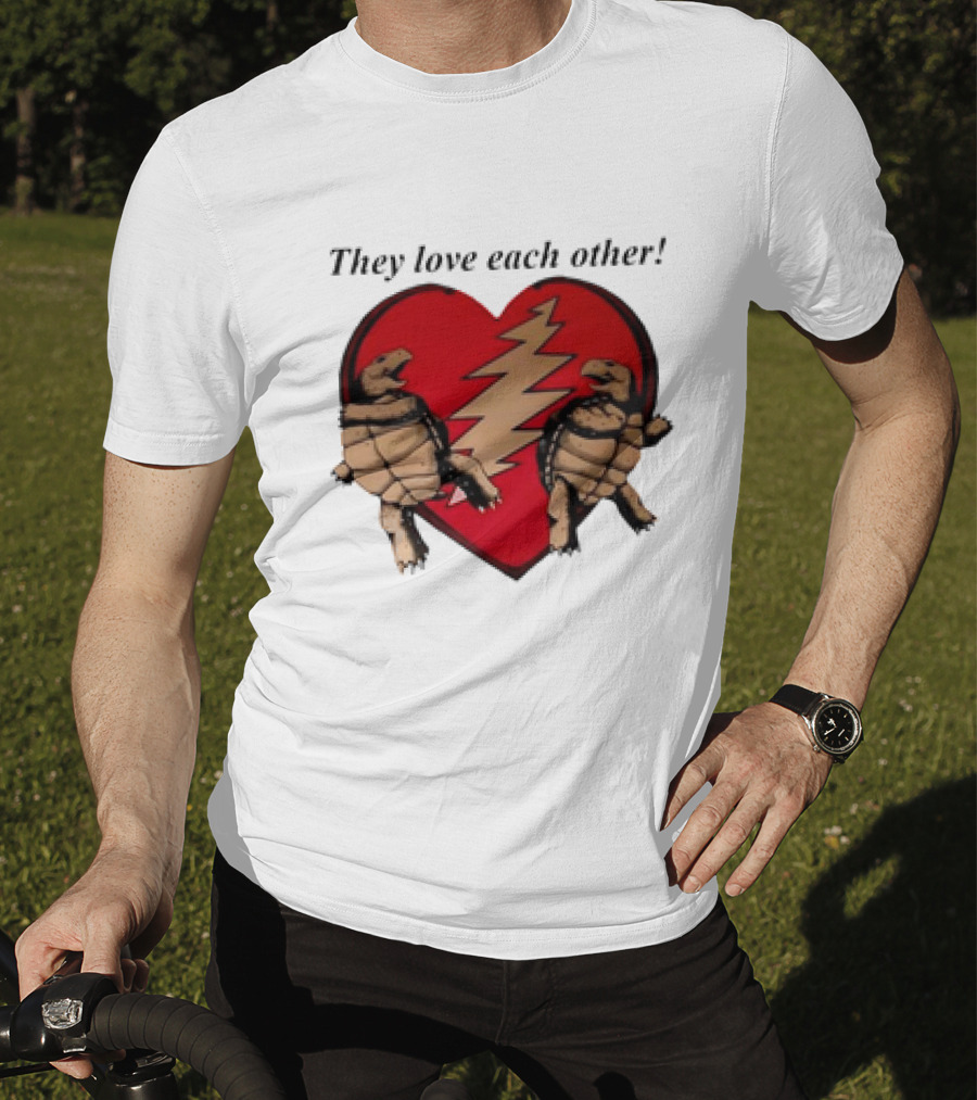 They Love Each Other Grateful Dead Heart Tortoises Valentine's Day T-Shirt