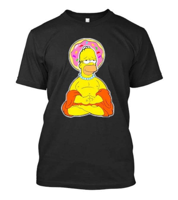 Homer Simpson Doughnut Enlightenment Buddha T-Shirt
