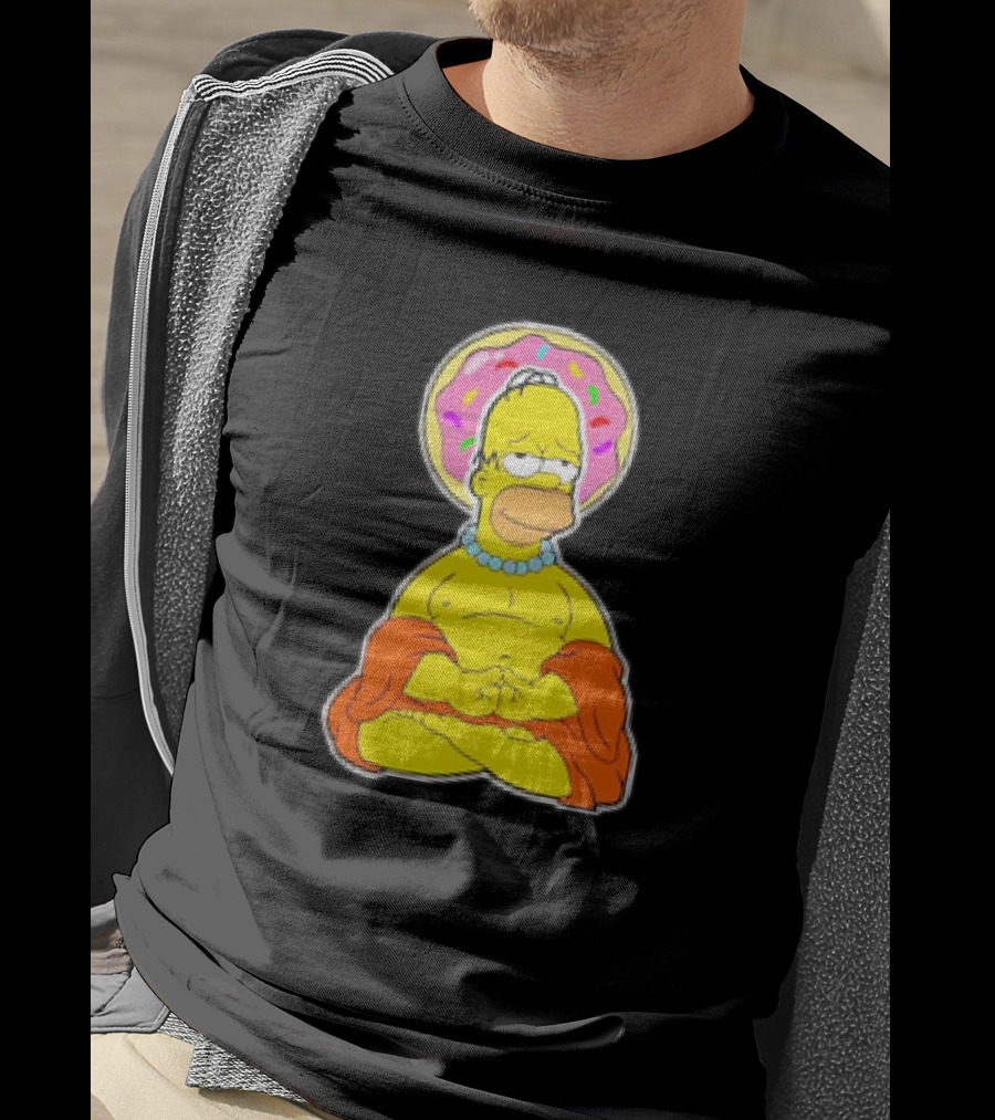 Homer Simpson Doughnut Enlightenment Buddha T-Shirt