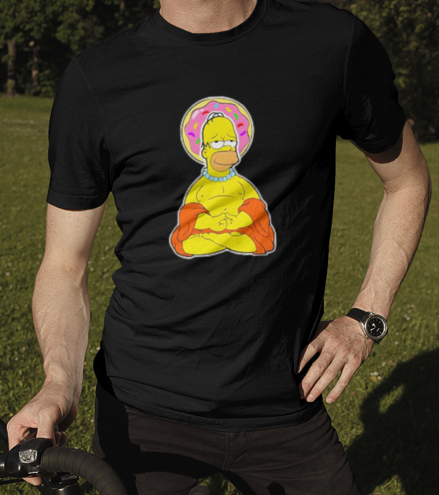 Homer Simpson Doughnut Enlightenment Buddha T-Shirt