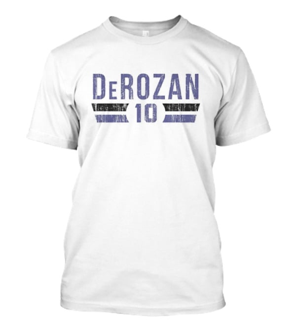 DeMar DeRozan 10 NBA Vintage Basketball Font T-Shirt