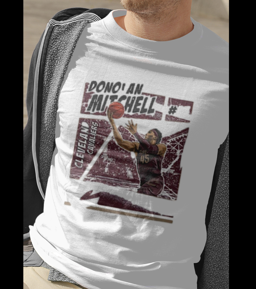 Donovan Mitchell Cleveland Cavaliers Basketball Comic Vintage 45 T-Shirt