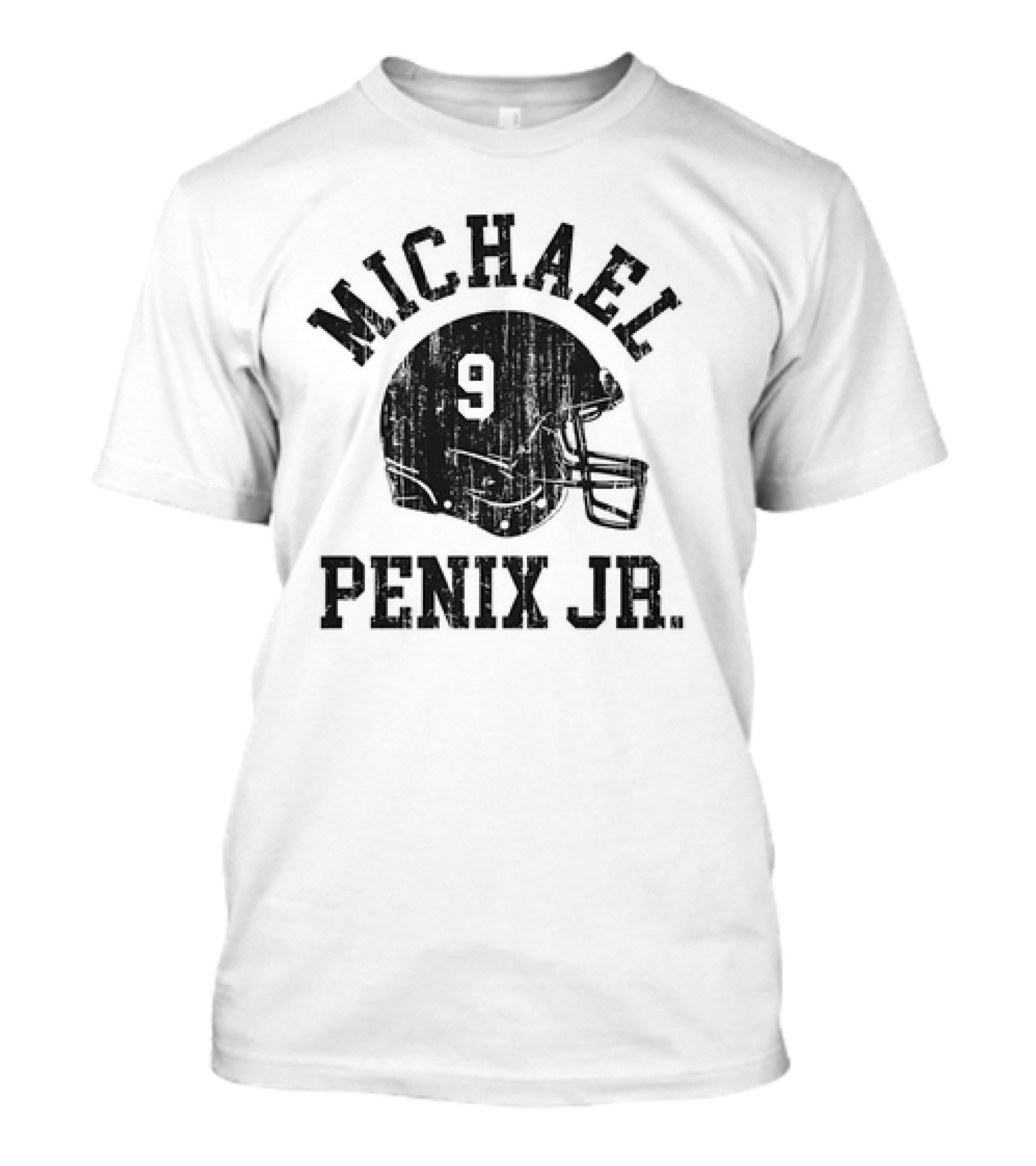 Michael Penix Jr. Vintage Font Football Helmet Number 9 T-Shirt