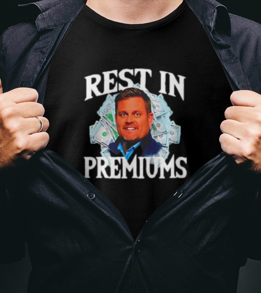 Rest In Premiums Brian Thompson Cash Background T-Shirt