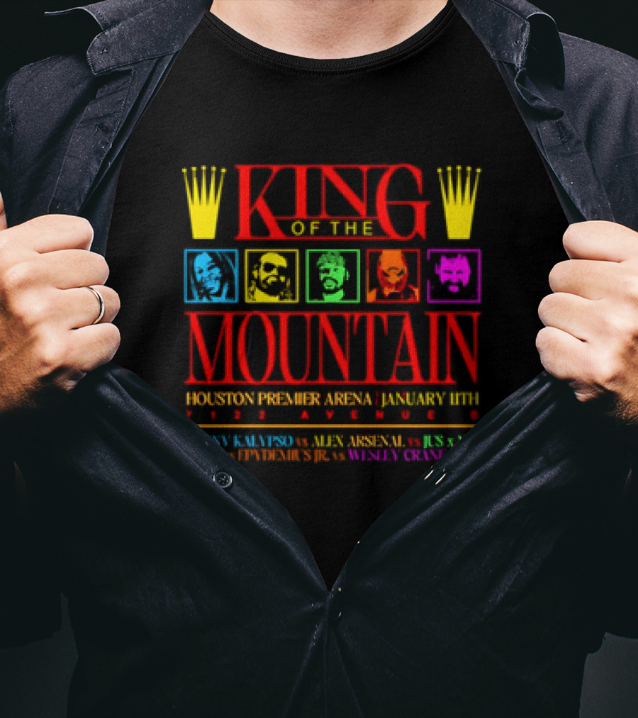 WrestleRave King Of The Mountain Houston Premier Arena January 11th T-Shirt