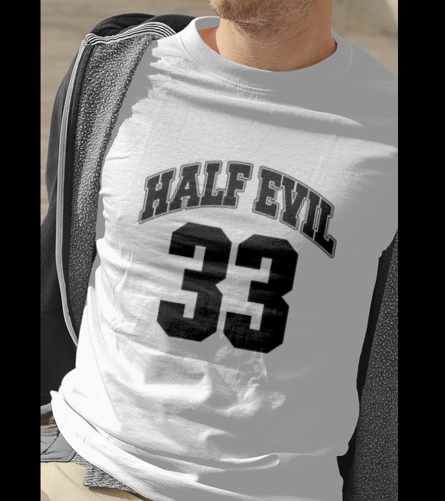 HALF EVIL 33 Vintage Varsity T-Shirt