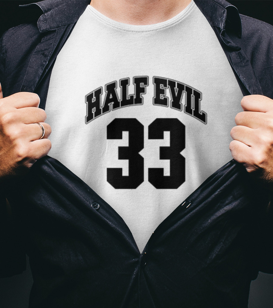 HALF EVIL 33 Vintage Varsity T-Shirt