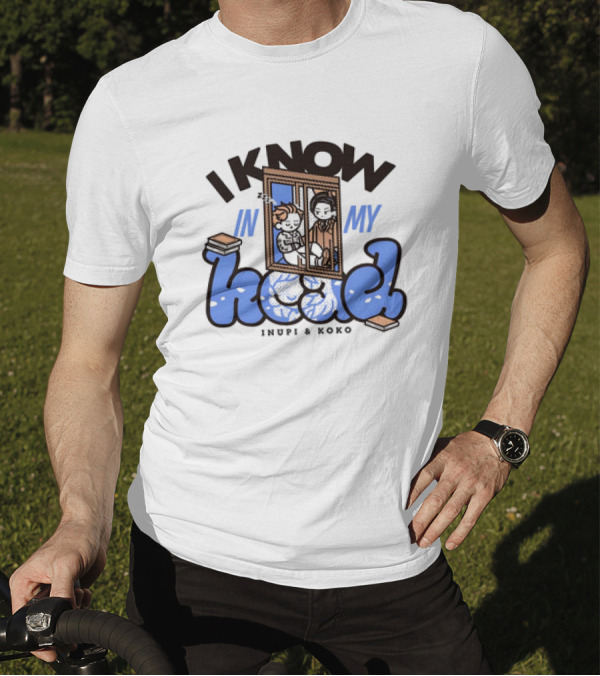 I Know In My Head Inupi And Koko Peeking Through Window With Books T-Shirt