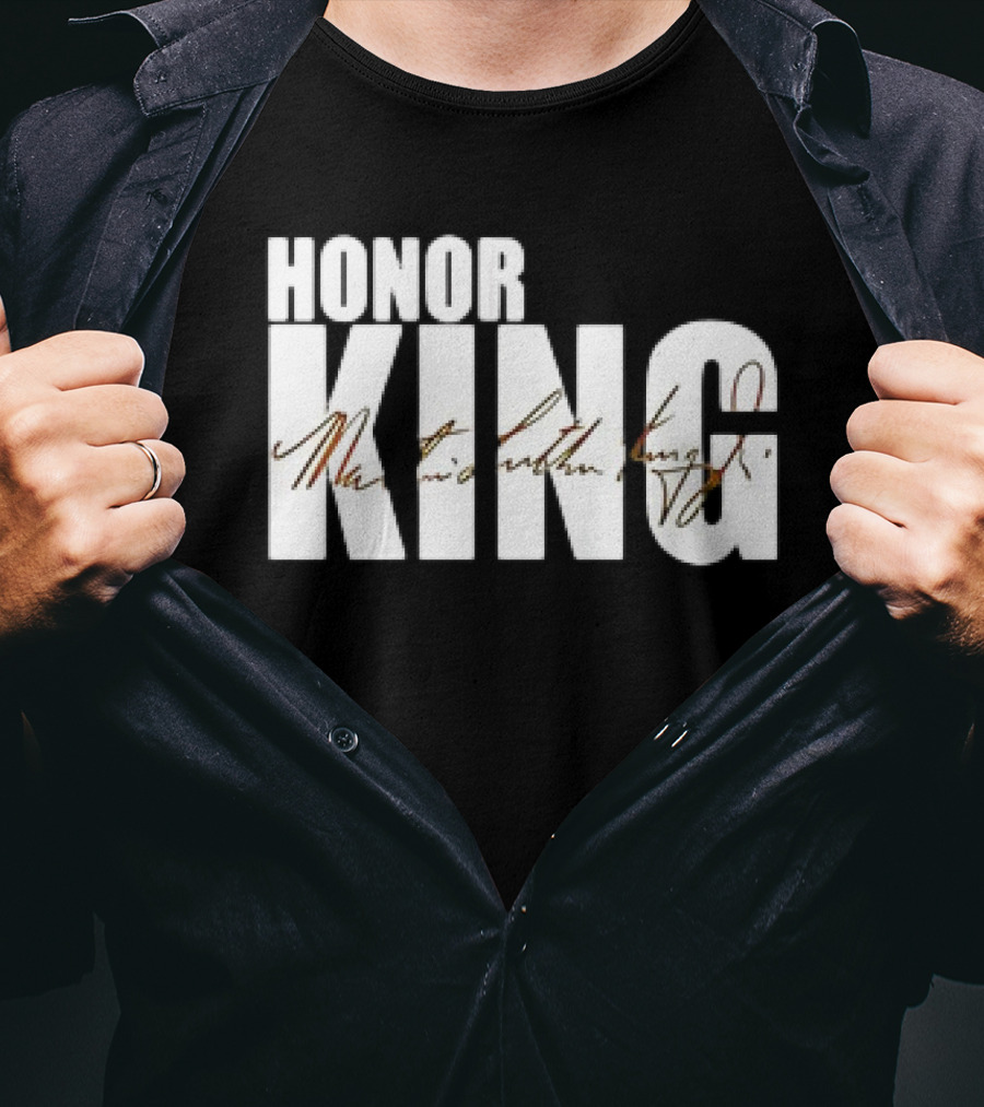 HONOR KING Dallas Mavericks 2025 Martin Luther King Day Signature T-Shirt