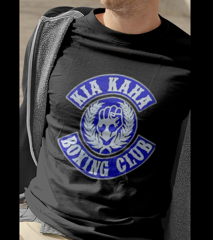 Kia Kaha Boxing Club Fist Logo With Laurel Wreath T-Shirt