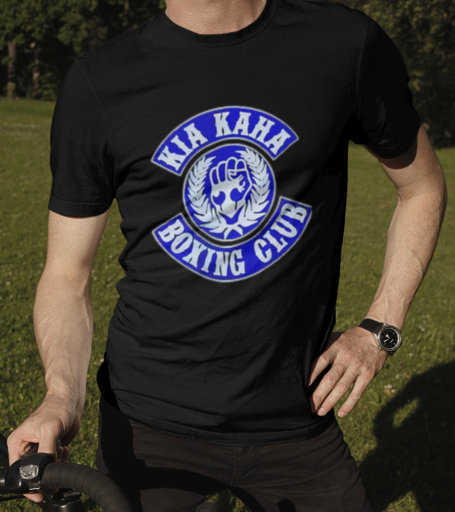 Kia Kaha Boxing Club Fist Logo With Laurel Wreath T-Shirt
