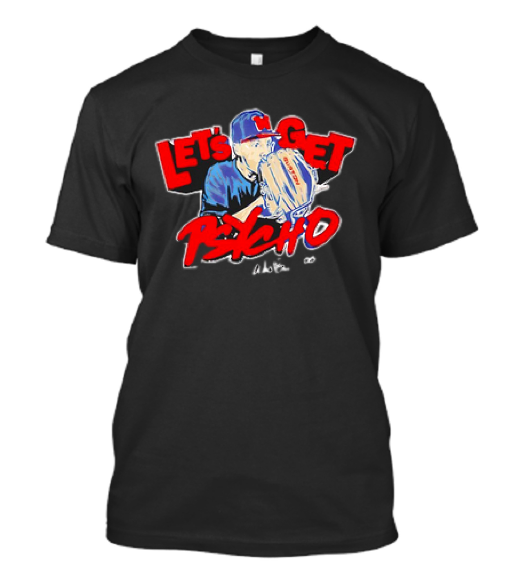 Let's Get Psycho Baseball Vintage Pitcher MLB T-Shirt