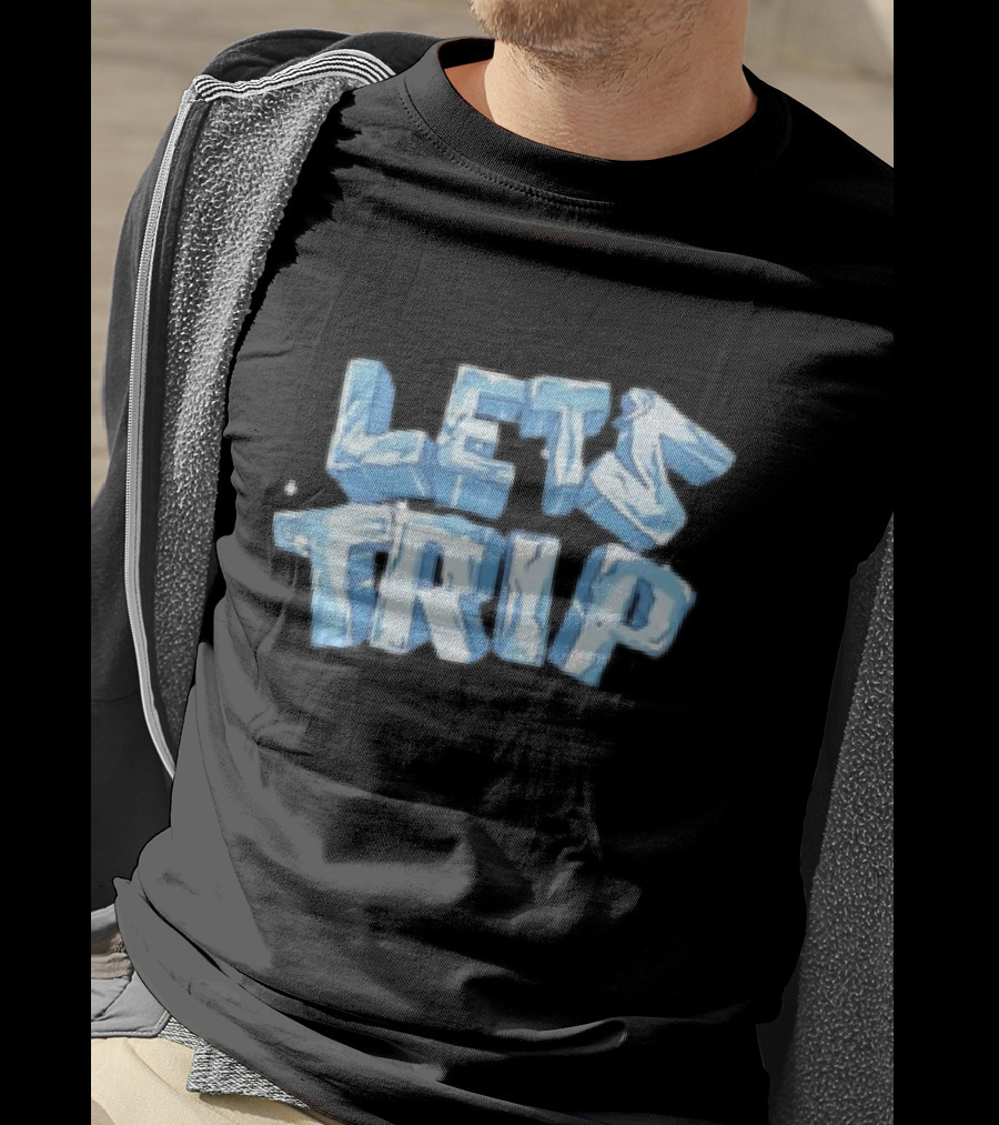 Let's Trip Ice Block Lettering T-Shirt