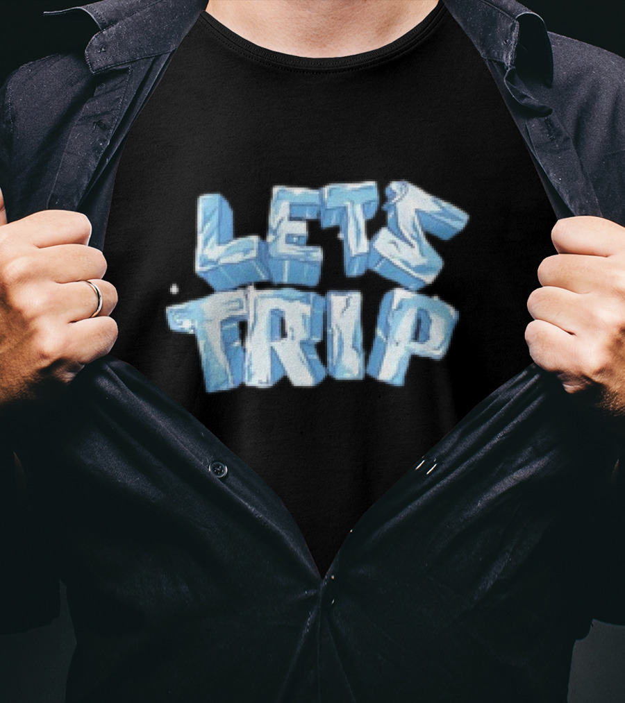Let's Trip Ice Block Lettering T-Shirt