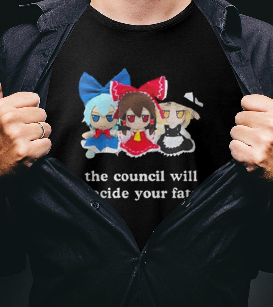 The Council Will Decide Your Fate Touhou Cirno Marisa Reimu Dolls T-Shirt