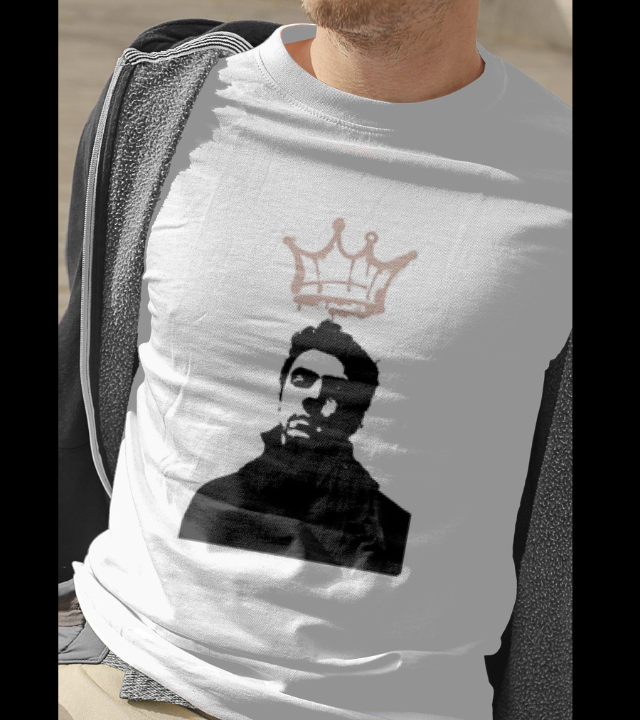 Mangione King Graffiti Crown Portrait Fitted Scoop T-Shirt