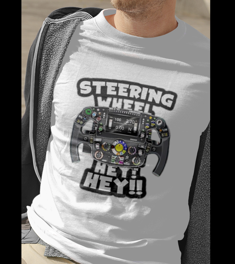Steering Wheel Hey Kimi Raikkonen T-Shirt