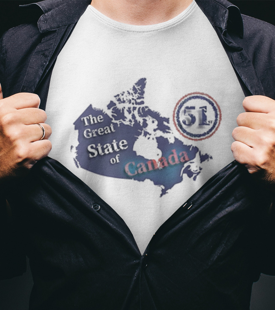 The Great State Of Canada 51st State Map T-Shirt