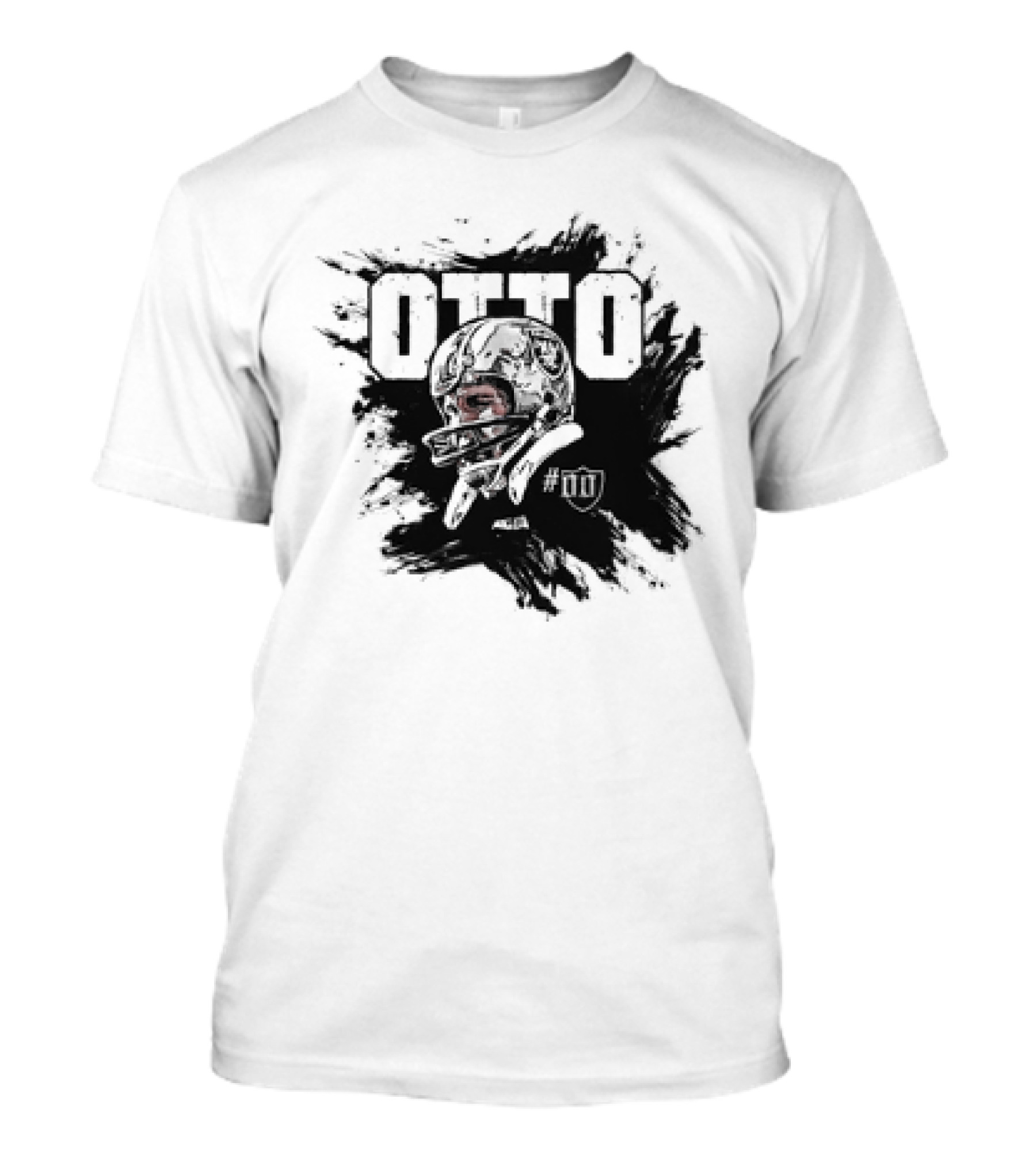 Jim Otto Double Zero Las Vegas Raiders NFL Football #00 Helmet Sketch T-Shirt