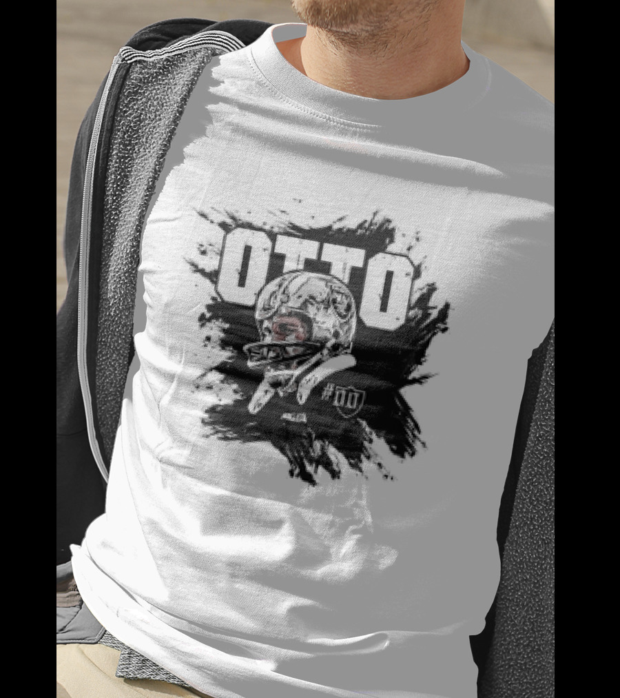 Jim Otto Double Zero Las Vegas Raiders NFL Football #00 Helmet Sketch T-Shirt
