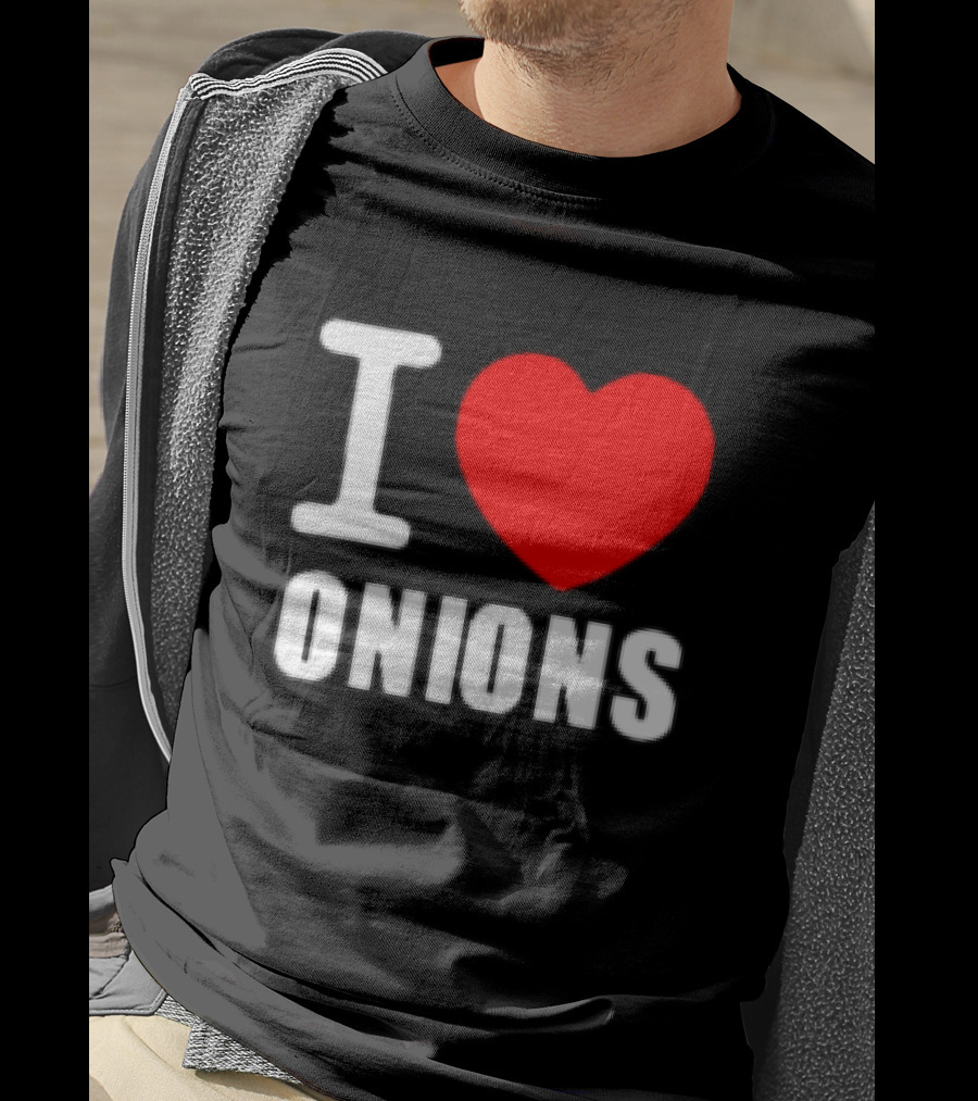 I Heart Onions Retro Love T-Shirt