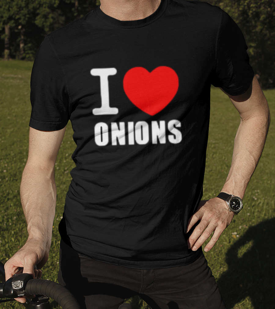 I Heart Onions Retro Love T-Shirt