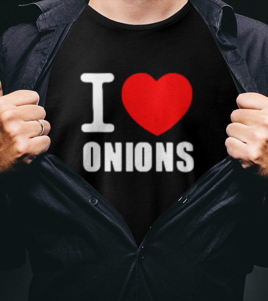 I Heart Onions Retro Love T-Shirt