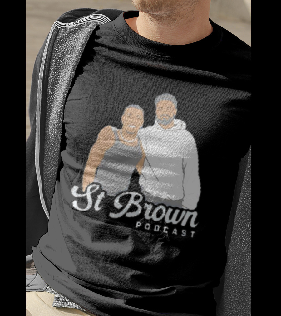 St Brown Podcast Cartoon T-Shirt