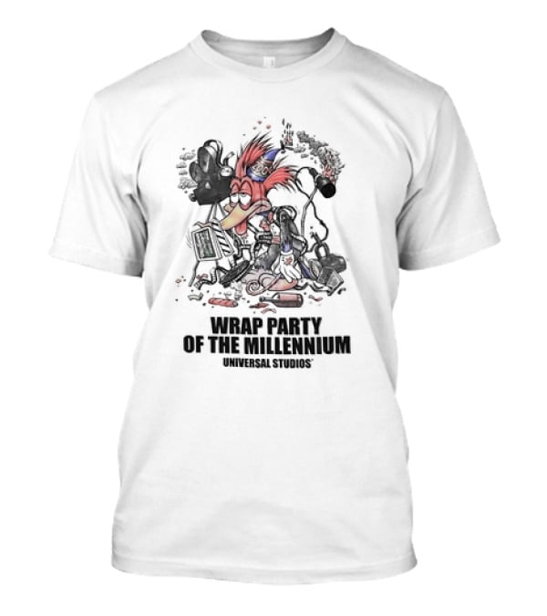Wrap Party Of The Millennium Universal Studios 2000 Woody Woodpecker T-Shirt
