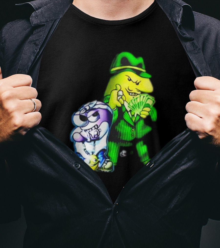 Cool Gangsta Friends Smiling Money Holders T-Shirt