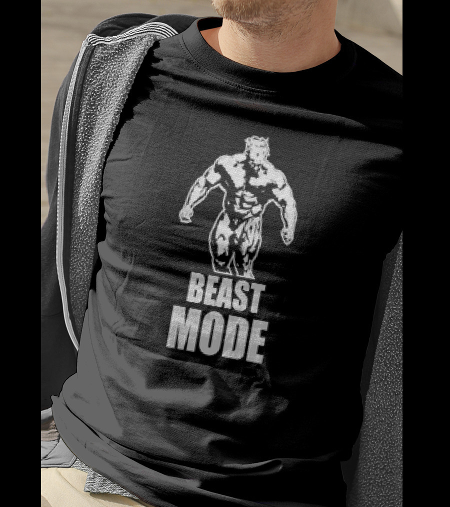 Beast Mode Gym Man Bodybuilding Fitness Motivation T-Shirt