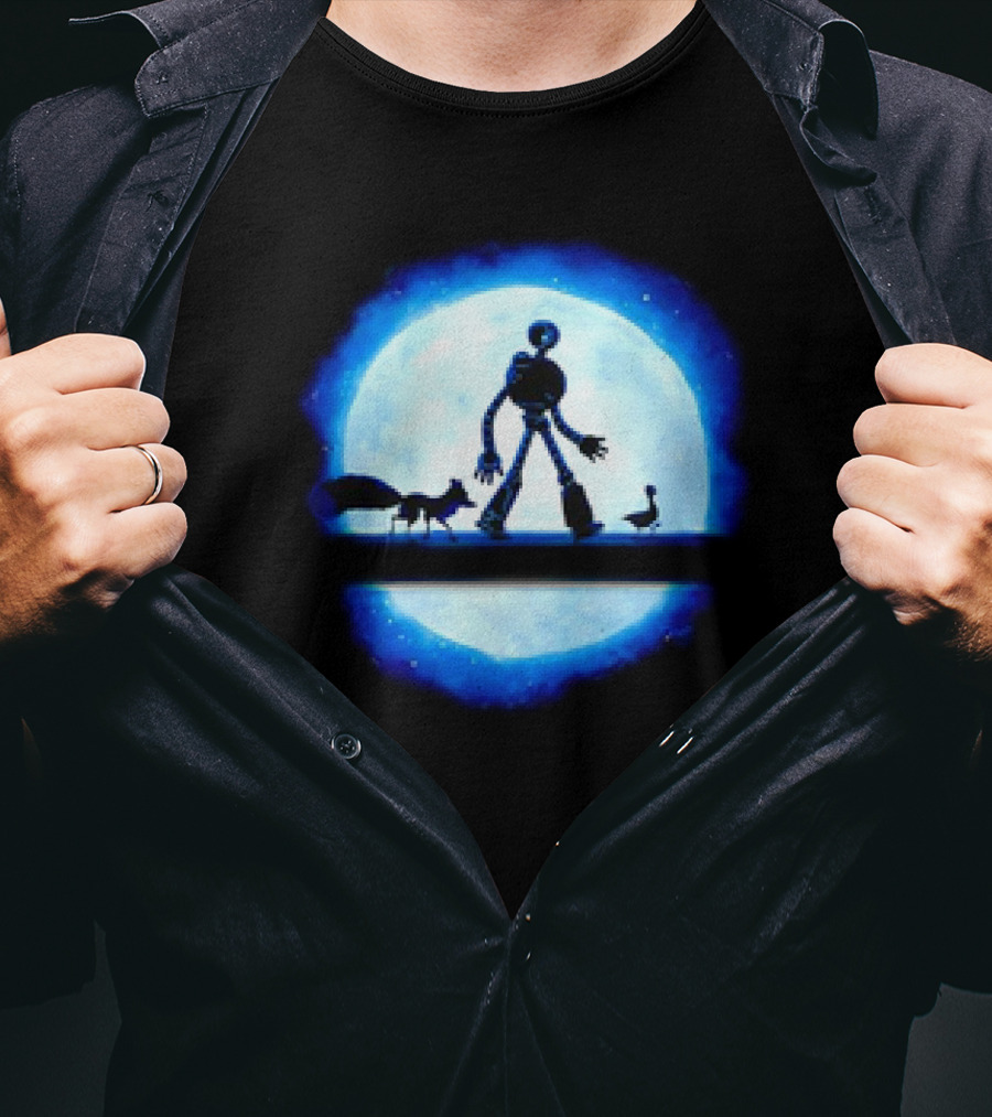 Hakuna Robot Journey With Fox And Goose To The Moon T-Shirt